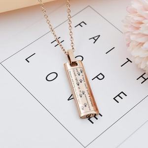 Collier urne commémoratif empreinte de patte pour cendres d'animaux de compagnie, bijou de crémation rectangulaire en acier inoxydable, souvenir pour chien, <span class=keywords><strong>chat</strong></span>, homme, <span class=keywords><strong>femme</strong></span> - Product Image 4