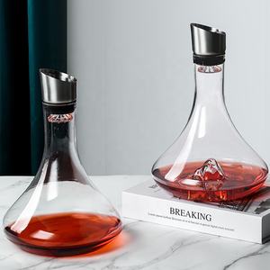 <span class=keywords><strong>Carafe</strong></span> à vin rouge en cristal transparent sans plomb de 50 oz et 60 oz, <span class=keywords><strong>carafe</strong></span> à vin à main avec aérateur intégré - Product Image 2