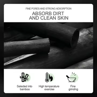 Masque facial au charbon de bambou SADOER 60g, best-seller, élimine les points noirs, adoucit la kératine, nettoyage en profondeur, masque noir L