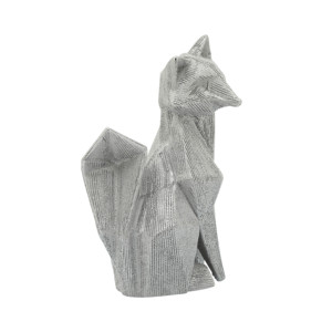 Scultura di Volpe in Ceramica, Ornamento Geometrico per Decorazione Casa, Ufficio e Bagno - Product Image 2