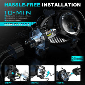 Accesorios para Automóviles Todo en Uno, Nuevo Diseño 1:1, Plug & <span class=keywords><strong>Play</strong></span>, Faros LED H4 de Luz Alta y Baja, 10000LM, Bombillas de Luz para Automóvil de 12V - Product Image 2