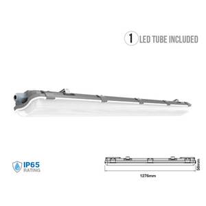 Lampada LED Tri-Proof 120cm SKU-6387 Bianco Neutro 4000K IP65 con 2 Tubi LED da 18W per Soffitto di Soggiorno e Centro Commerciale in Materiale PC - Product Image 2