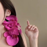 Accessoires de cheveux pour femmes haut de gamme printemps Super fée tachée Phalaenopsis pince à cheveux 5cm fleur fraîche pince de requin doux match facile