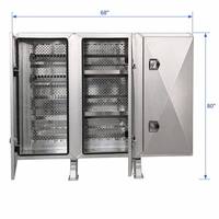 Protection de cabine de semi-remorque robuste en aluminium à 3 portes avec compartiments de rangement étanches et supports pour chaînes