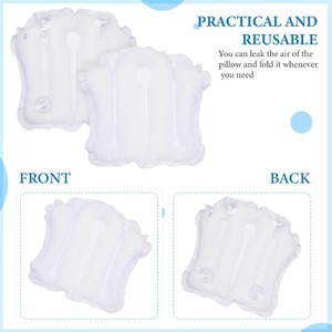 PVC multifunctional inflatable pillow, baby bath non slip pad, adult bathtub pillow, bath neck pillow, divine device, inflatable - Product Image 2