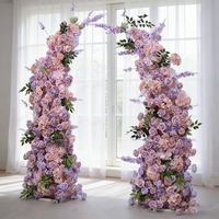 Arche florale artificielle violette en promotion pour mariages, inaugurations, événements, centres commerciaux, hôtels et décorations de cérémonie