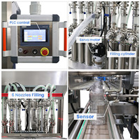 Machine de remplissage automatique pneumatique pour liquides (jus, eau, bière, huile, parfum) en bouteilles de verre et en canettes