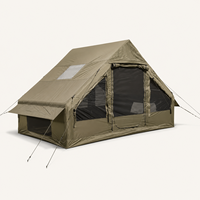 Carpa Inflable Bushcraft Wilderness Airbeam de Seis Metros Cuadrados, Verde Bosque, Oxford 300D, Refugio para Exteriores, Montaje Rápido, 15 kg, Venta al Por Mayor