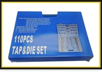 Kit d'outils à main en alliage de 110 pièces, accessoires métriques M2 à M18, jeu de tarauds et filières pour vis et écrous avec poignée de clé, DIY OEM