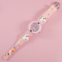 Montre-bracelet pour enfants, sport, charme, analogique, 3D, mignonne, dessin animé, étanche, bracelet en PVC, mouvement à quartz