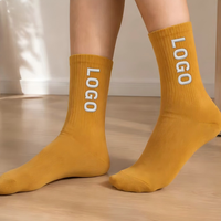 Chaussettes de sport personnalisées en jacquard OEM, chaussettes en coton avec logo personnalisé, chaussettes de sport athlétiques personnalisées, faible MOQ, fabricant, usine