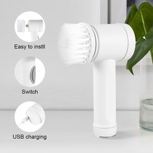 Cepillo de Limpieza Eléctrico Multiusos 5 en 1, Cepillo Giratorio para Cocina, Tanques, Zapatos, Platos, Cepillo de Limpieza Eléctrico para Lavar Platos - Product Image 5