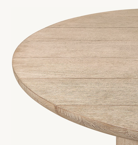 Utdoor-mesa de comedor redonda de madera de teca para exterior, muebles modernos para patio y jardín - Product Image 2