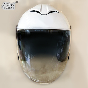 Casco de Motocicleta Abatible de Media Cara con Protección ABS Negro y Blanco, Certificado ECE/DOT, para Hombres y Mujeres, Suministro de Fábrica - Product Image 5