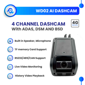 Cámara Inteligente para Vehículos D02 con Sistema de IA DMS/ADAS/BSD, Seguridad en Tiempo Real, Voz Bidireccional, SOS, Monitoreo con Múltiples Alarmas y Grabación de Video - Product Image 2