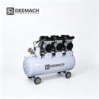 Kompresor Udara Piston Tanpa Oli DEEMACH Portable Silent Medical Dental 8Bar Dengan Tangki Udara Maks. Satu untuk Dua Belas Kursi