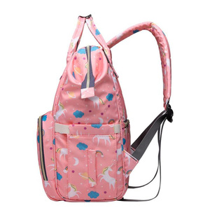 ED0274-diaper <strong>bag</strong> pink unicorn, popular trendy backpack, <strong>changing</strong>, <strong>with</strong> <strong>carpet</strong> - Product Image 2