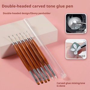 Stylo de sculpture pour nail art en silicone, bâton de colle tonifiante, vente en gros d'usine, personnalisation, fournisseur d'articles pour ongles - Product Image 2