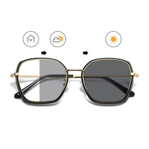 Lentes fotocromáticas para mujer, retales irregulares, PC, metal, unisex, lunette, photogray, antireflejos, gafas para miopía 2023 - Product Image 1