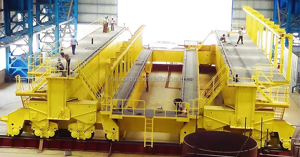 ヘビーデューティー200トン300〜350トン鋳造ブリッジオーバーヘッドクレーン冶金産業用