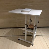 Bureau sur lit peu encombrant en MDF, table de chevet mobile à hauteur réglable pour chambre, bureau et étudiant