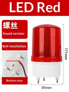 लाइट 220 वी/24 वी/12 वी/12 वी चेतावनी प्रकाश के साथ घूर्णन एलईडी ध्वनि और प्रकाश अलार्म LTE-1101J - Product Image 6