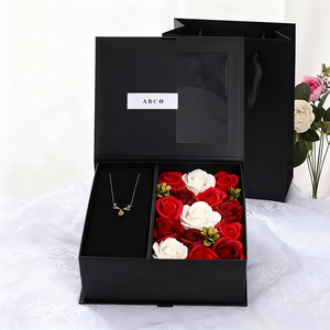 Fábrica de China, venta al por mayor, caja de flores preservadas en forma de libro, papel romántico, rectángulo, regalo de flores creativas, cajas de papel de embalaje - Product Image 2