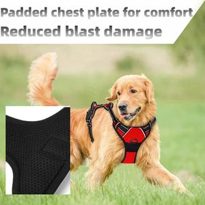 Nouveautés : Harnais et laisse pour <span class=keywords><strong>chien</strong></span> de style gilet en polyester réfléchissant, confortable, antichoc et extensible pour chiens de taille moyenne à grande - Product Image 5