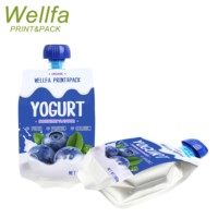 Emballage réutilisable de gelée de boisson de jus de fruits sans BPA pour aliments pour bébés sachet de sauce aux pommes sac de buse emballage de bec de yaourt