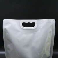 Vente en gros 3L double fond debout feuille d'aluminium sac de liquide PET de qualité alimentaire pour vin jus boisson Transport robinet Valve Stock