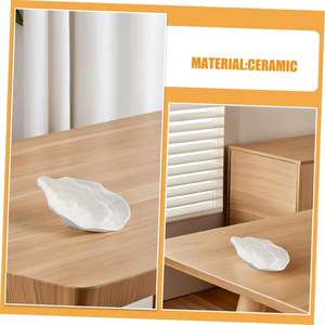 Assiette en céramique blanche en forme de coquille d'huître, fabriquée à la main, pour la restauration, plats de fruits de mer, salades, sashimis - Product Image 6