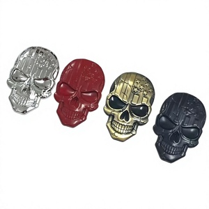 3D Skull Auto Badge Sticker Chrome Style Car <strong>Emblem</strong> Bumper Decal for Cars SUVs Trucks <strong>Motorcycles</strong> - Product Image 4