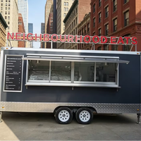 Remorques de restauration mobiles personnalisables de 480 cm entièrement équipées pour la vente de pizzas, hamburgers et glaces