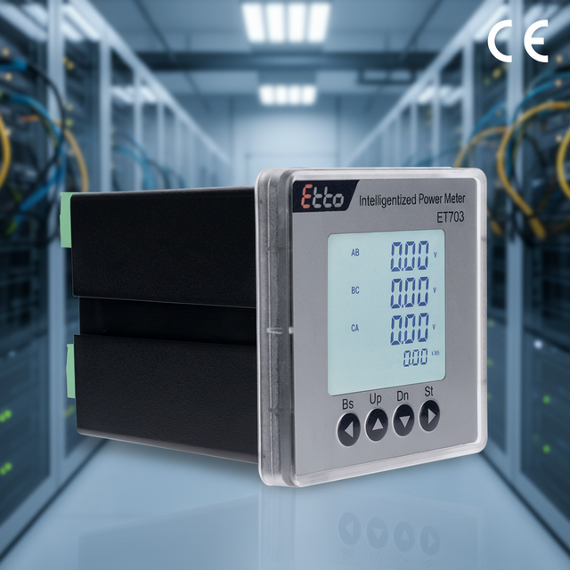YADA ET703 Digital Three Phase Power Analyzer Panel Mount Smart Energy Meter With Rs485 Modbus Rtu for Real Time Energy Tracking