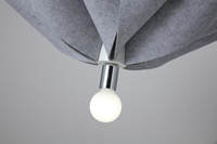 Abat-jour de lustre en feutre acoustique non tissé, LED blanc chaud, gris AC, style nordique, suspendu, pour intérieur, maison, bureau, décoratif