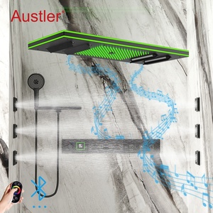 Juego de Ducha de Techo LED Inteligente de 7 Modos, con Montaje Empotrado en la Pared, con Música - Product Image 1