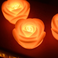 Led Rose Blume Kerze Tee licht romantische Hochzeits dekoration Party flammen lose Paraffin Wachs Tee licht Kerze