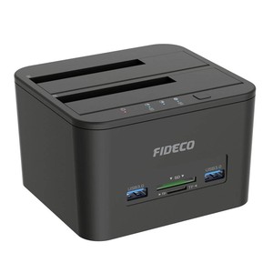 ハードドライブドッキングステーションABSクローンSATA HDD SSD 2bay USB 3.0ポート内蔵 - Product Image 1