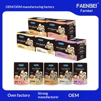 Friandises humides FAENBEICat Stick Treats pour chats, à haute teneur en protéines, hydratantes et léchables, avec viande et poisson, en vrac, en boîte, vente en gros, marque privée OEM/ODM
