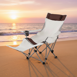 Outdoor Portable Lunch Break Chair Camping Folding Deck Beach Chair Fishing Chair with <b>Backrest</b> For Camping Hiking - Product Image 1