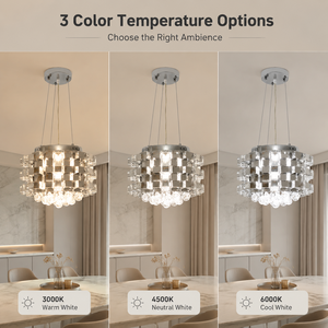 Lámpara de araña moderna de metal de lujo, LED tricolor, altura ajustable, para comedor, sala de estar, decoración interior del hogar - Product Image 4