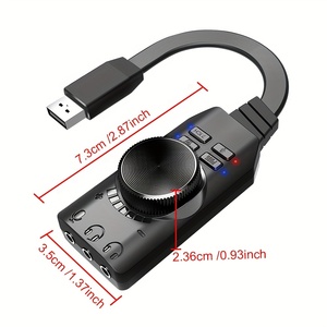 การ์ดเสียง USB สำหรับเล่นเกม PU-BG เสียงเอฟเฟกต์เสียงสำหรับคอมพิวเตอร์การ์ดเสียงสำหรับโทรศัพท์แล็ปท็อปภายนอกแบบ USB - Product Image 4