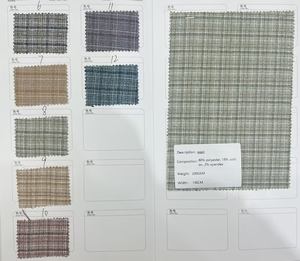 Vêtements pour filles en tissu extensible tissé polyester/coton, résistant aux plis, à carreaux : robe, costume, pantalon, cravate, jupe plissée, chemise - Product Image 4