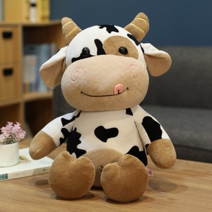 Fabricante de Juguetes de Peluche Personalizados, Juguetes de Peluche para Niños Más Vendidos, Regalos de Navidad, Lindos Animales de Peluche de Dibujos Animados, Juguete de Peluche Suave de Vaca Habi - Product Image 5