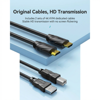 Commutateur KVM HDMI manuel 2 ports 4K 60Hz pour contrôler 2 PC avec 1 clavier et souris, panneau de contrôle de bureau USB2.0