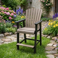 Chaise Adirondack robuste en HDPE, mobilier de salon extérieur commercial, chaise de patio pour hôtel, complexe hôtelier, plage