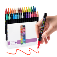 Lot de 32 marqueurs innovants en plastique acrylique coloré sans saignement et résistant à la lumière pour les notes bibliques à l'usage scolaire