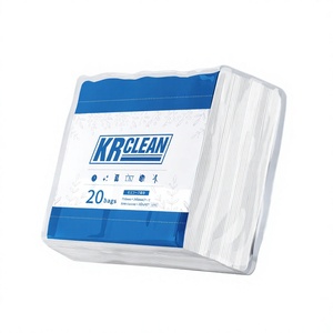 ผ้าขนหนูอาบน้ำสำหรับผู้ใหญ่แบบใช้แล้วทิ้งคุณภาพสูง Krclean ลายจุด เป็นมิตรกับสิ่งแวดล้อม แห้งเร็ว ผลิตจากผ้าไม่ถักทอ ซุปเปอร์แฮร์ - Product Image 1