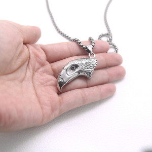 Yunnique – collier avec pendentif tête d'aigle en acier inoxydable, unisexe, Style Punk, bijoux à la mode - Product Image 4