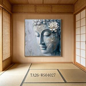 Impression sur toile <span class=keywords><strong>Zen</strong></span> Bouddha Lotus bleu argenté, décoration spirituelle encadrée <span class=keywords><strong>pour</strong></span> studio de yoga et <span class=keywords><strong>chambre</strong></span> <span class=keywords><strong>à</strong></span> <span class=keywords><strong>coucher</strong></span> - Product Image 5